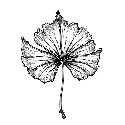 Ginkgo Leaf With 2 Parts