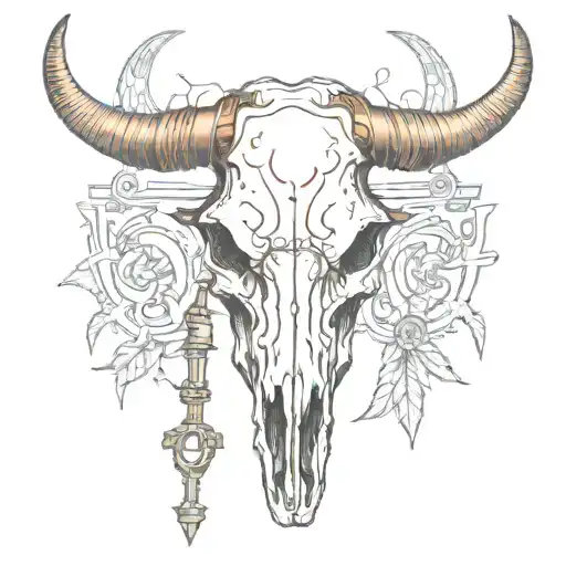 Combine A Traditional Texas Longhorn Skull With Copper Pipes As The Horns