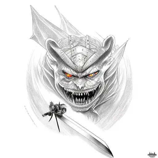 Katana And Lord Of The Rings Broken Blade