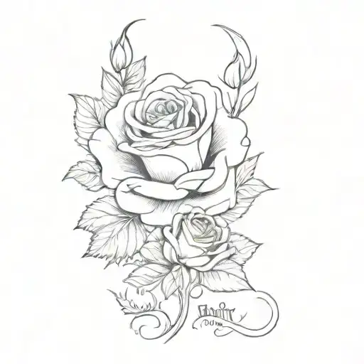 Beauty And The Beast With Forevermore Text And A Rose