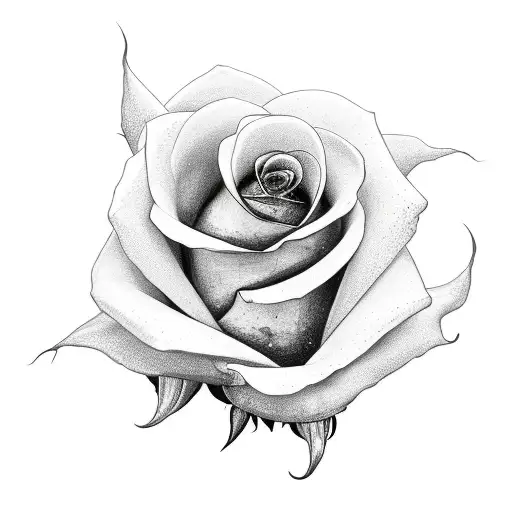 Long Rose Symbolising Growth