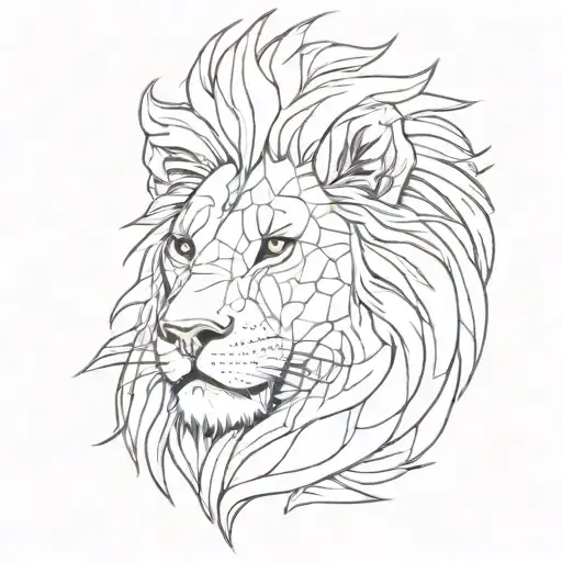 Lion Head Made Only Way The Design Featuring Elements