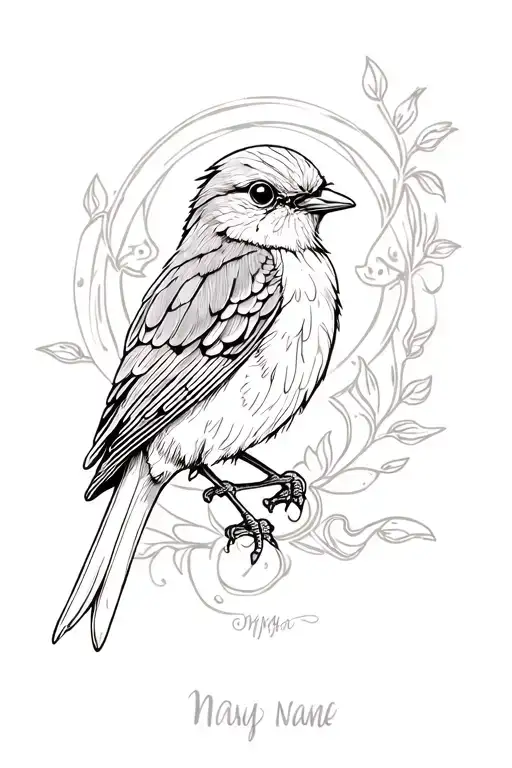 Little Bird With My Name Intertwined