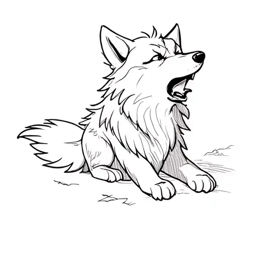 Cute Baby Wolf Howling