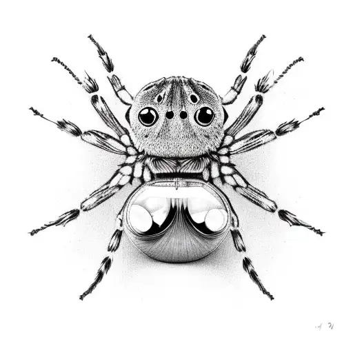 Spider Eating A Cucumber