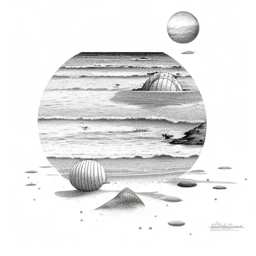 Beach Sunset Planets