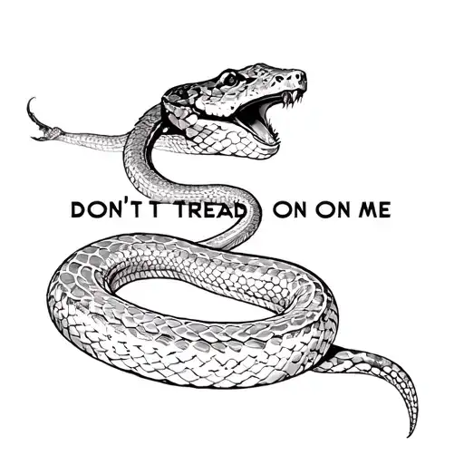 A Snake With The Words Don't Tread On Me