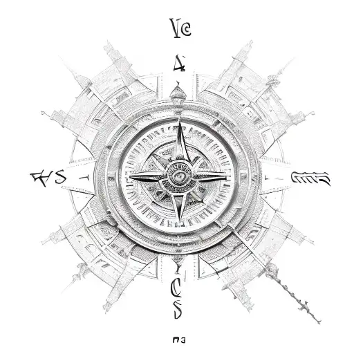 Lion Crown Cross Compass Clock