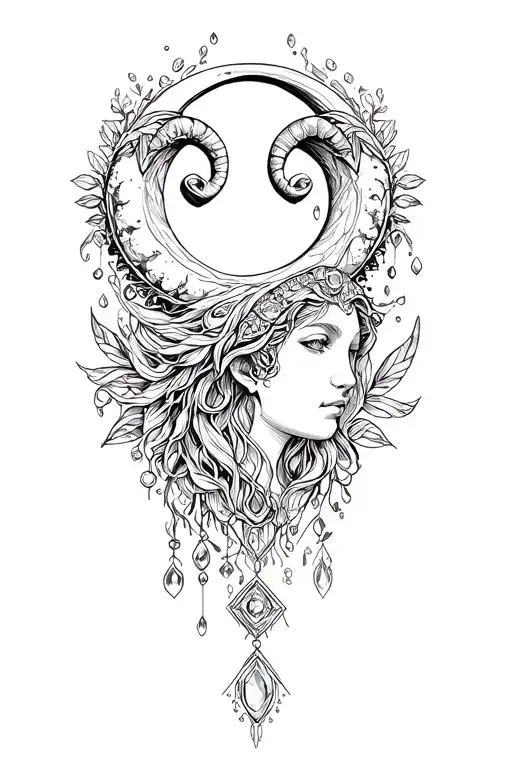 Moon Jewels Aries And Virgo Vectors