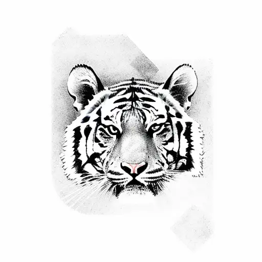 Tiger Holding A Trophy