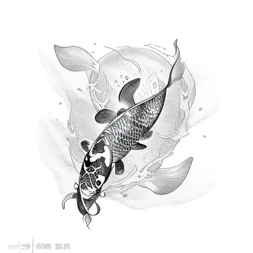 Koi Fish Forearm Tattto Sleeve