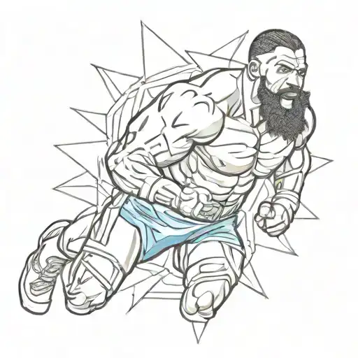 Combine Wwe Wrestling And Black Excellence Themes In A Tattoo Design