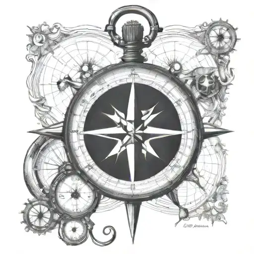 Nautical Compass With A North Star With Some Croatian Nationalism