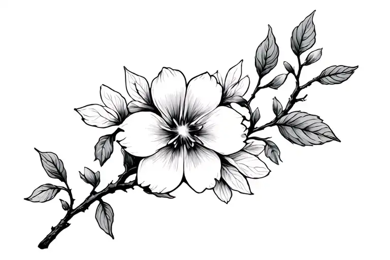 Dogwood Flowers And Branches