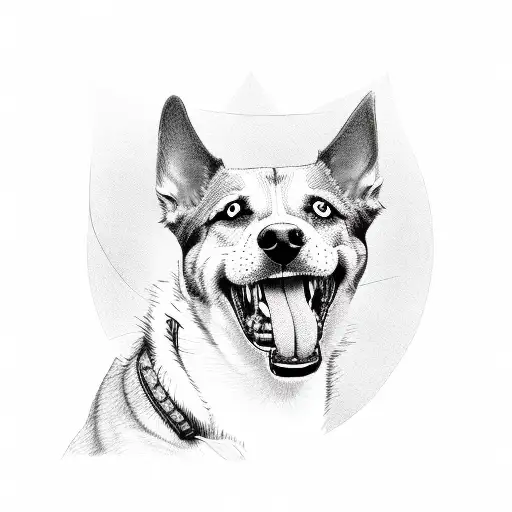 Dog Tongue With Eyes And Floppy Ears