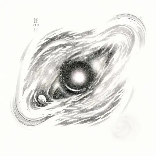 Galaxy With Black Hole In The Middle