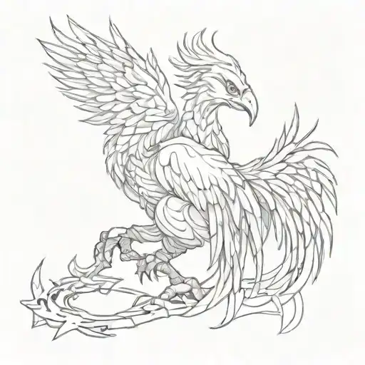 A Cybernetic Phoenix Rising From A Virtual Reality World