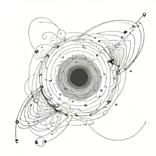 An Abstract Representation Of A Black Hole's Gravitational Pull