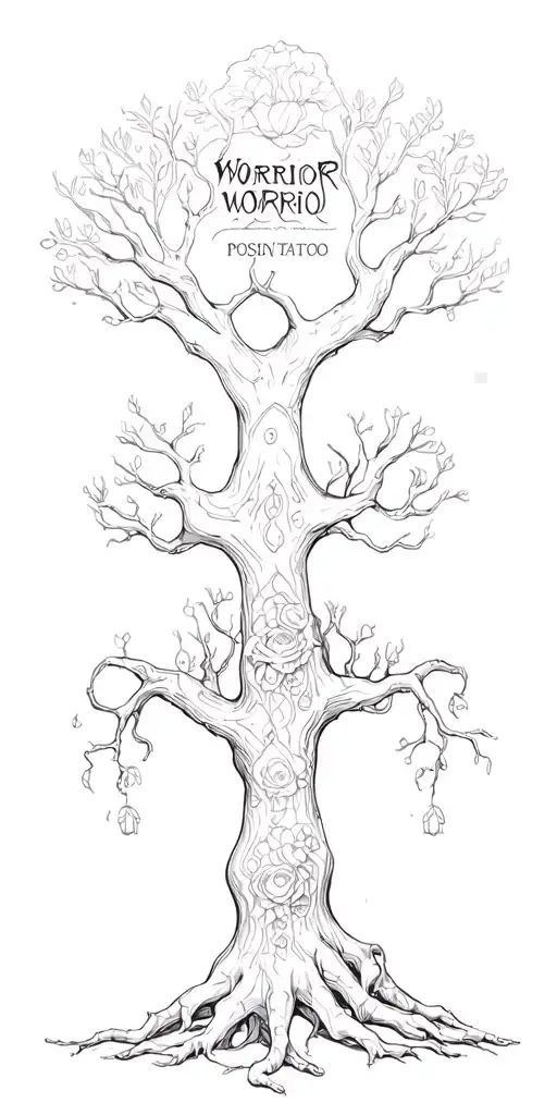 Poison Tree With The Word Worrior Female