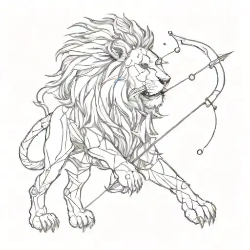 Lion Head Archer Leo Constellation