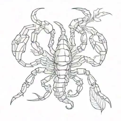 Scorpion Tattoo On Wrist With Branch