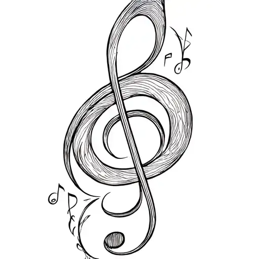 Music Note Intertwined