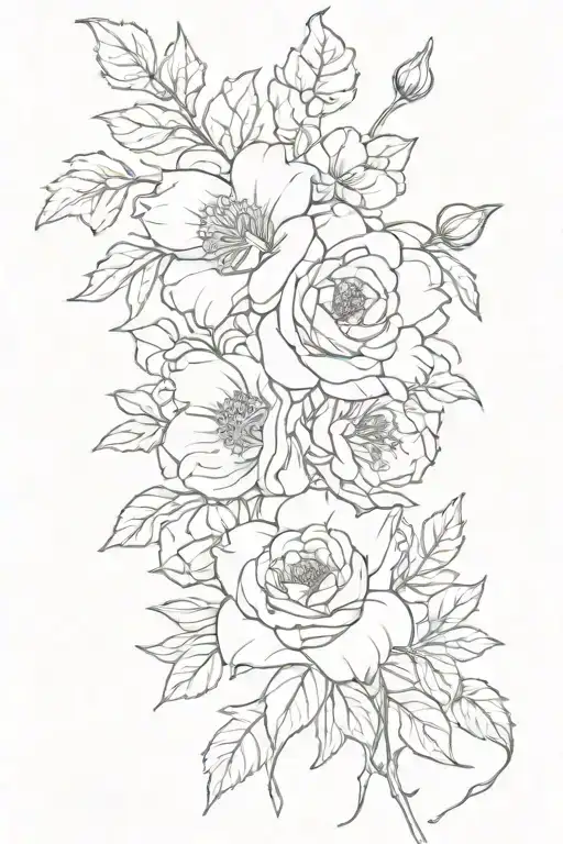 January And June Birth Month Flowers Intertwined Symbolizing The Client's Love