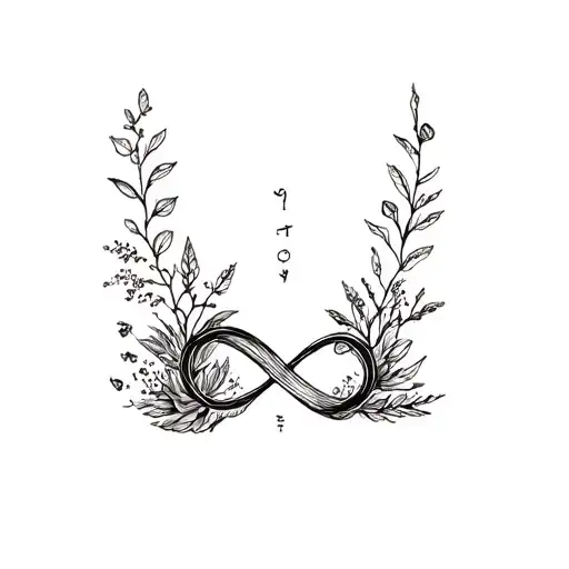 Infinity Symbol Incorporating Elements Of Nature