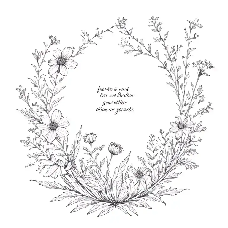 Wild Flowers For Spine Arounf Words