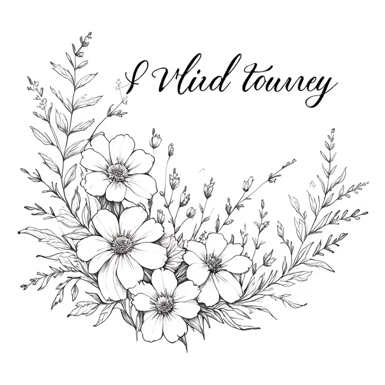 Wild Flowers For Spine Around Words For Spine