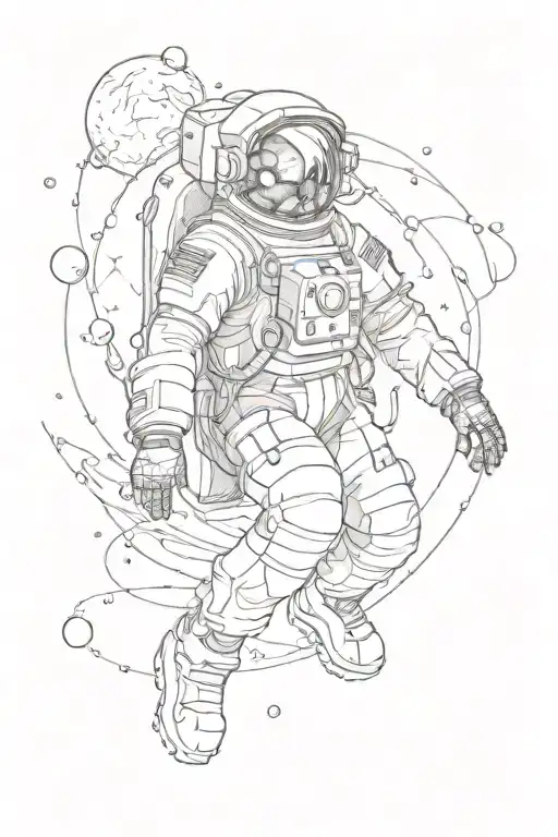 The Astronaut Floating