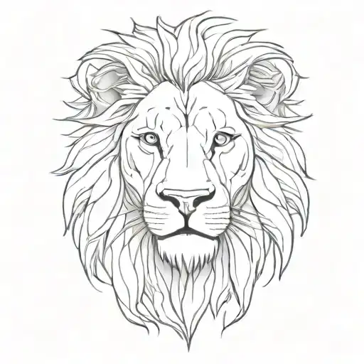 Lion Head Facing Forward