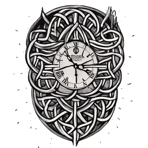 Celtic Trinity Knot Clock Face