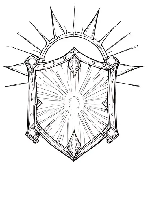 Fantasie Midevil Shield With Sun In The Background Recktangular Shield