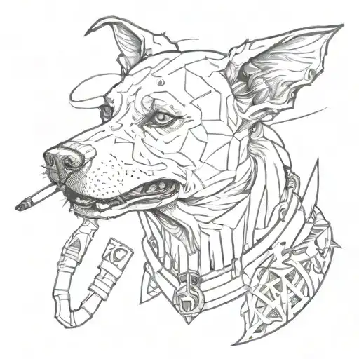 Cybersigilism Stoner Dog Smoking Joint