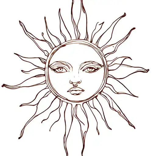 Sun Simple Abstract Representation