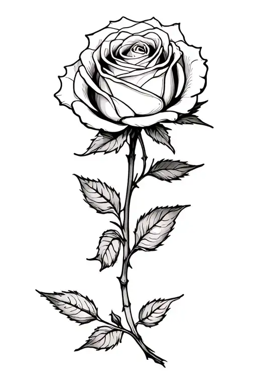 Rose With Name As Stem