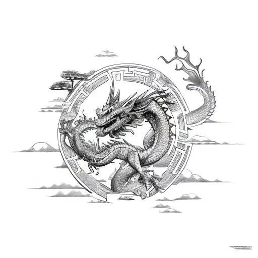 Friendly Flying Dragon Holding A T5 Transporter Campervan With The Roof Up Forest In Background