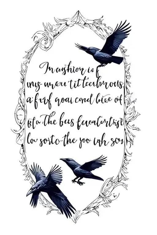 Nightbird Quote With Ravens Flying