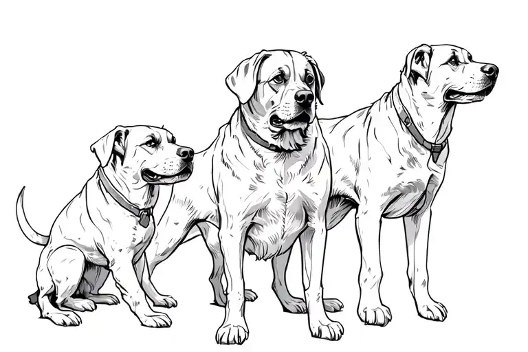 My Dad My Protector Dogs Standing Guard