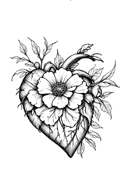 Heart With Birth Flower