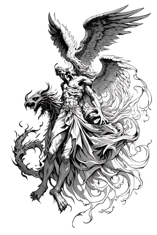 Angel Rising Out Of A Demon