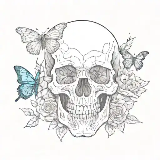 Skull And Buyerfly