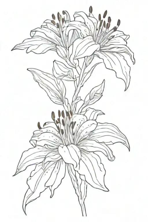 Simple Red Lily Spider Lily Flower