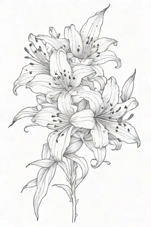 1 Red Lily Spider Flower Blooming