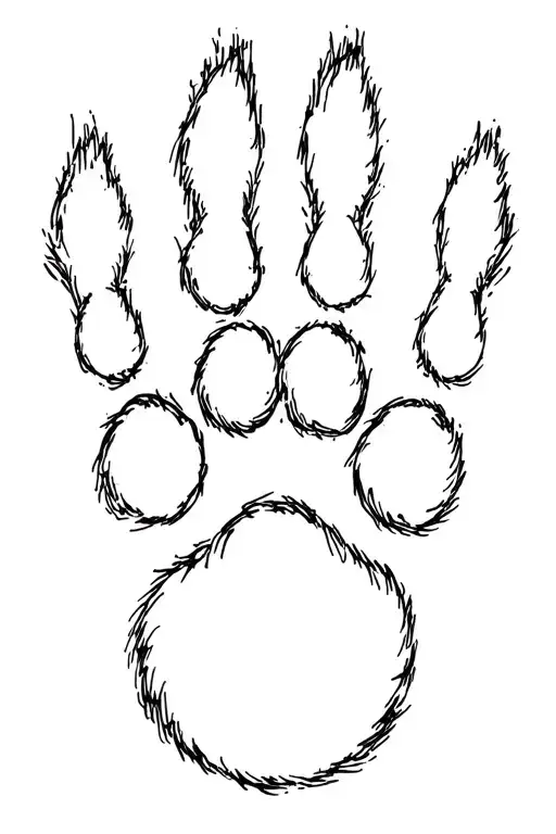 Raccoon Paw Print