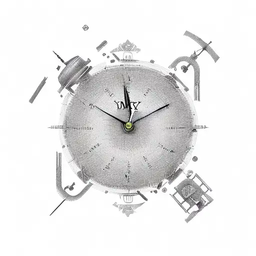 1960'S Clock With The Arms Pointing To 30Th August 2018