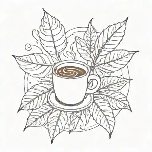 A Coffee Plant Growing Out Of A Paint Palette