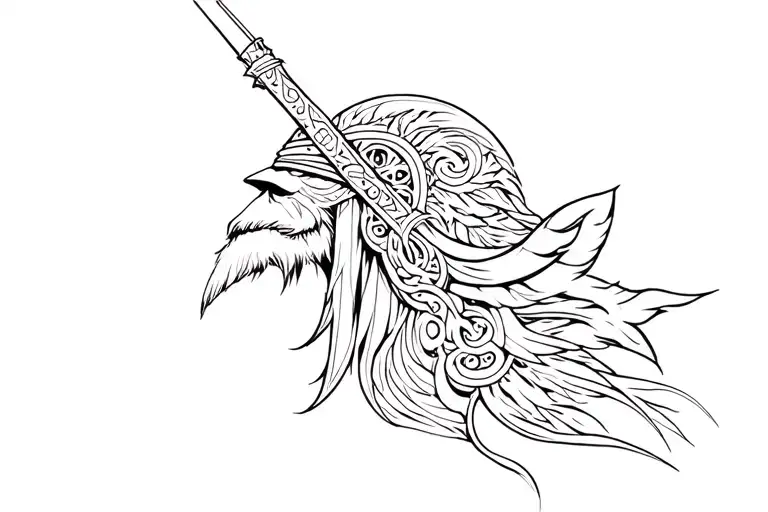 Easy Stencil Art Norse Tattoo Design