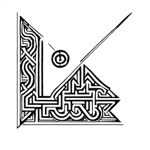 German Symbol And Hmong Pattern